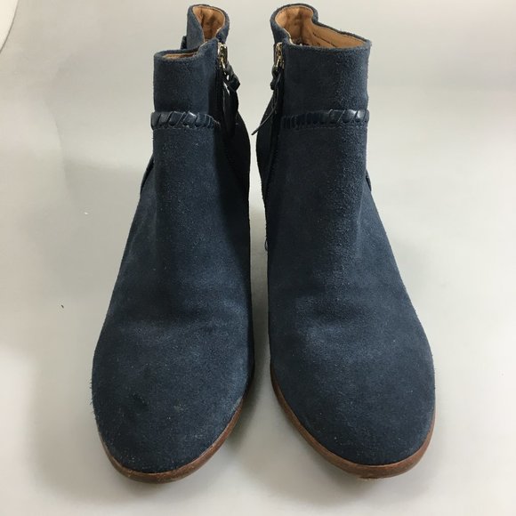 Jack Rogers 9 M Blue Suede 2.5 Heels Ankle Booties - Picture 2 of 8